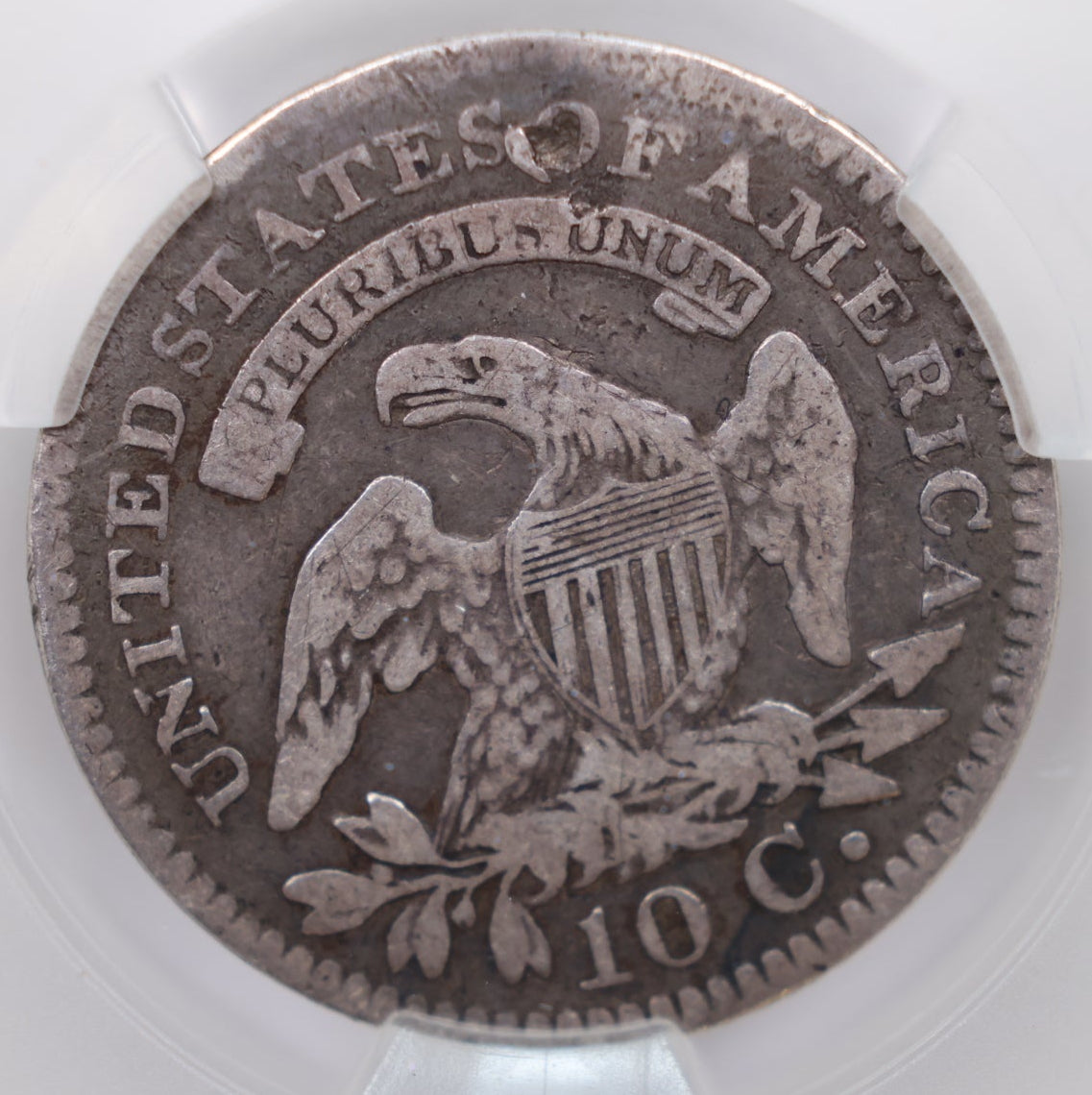 1822 Cap Bust Dime, JR-1 Variety, CAC Very Good Details, Store Sale #DE060.