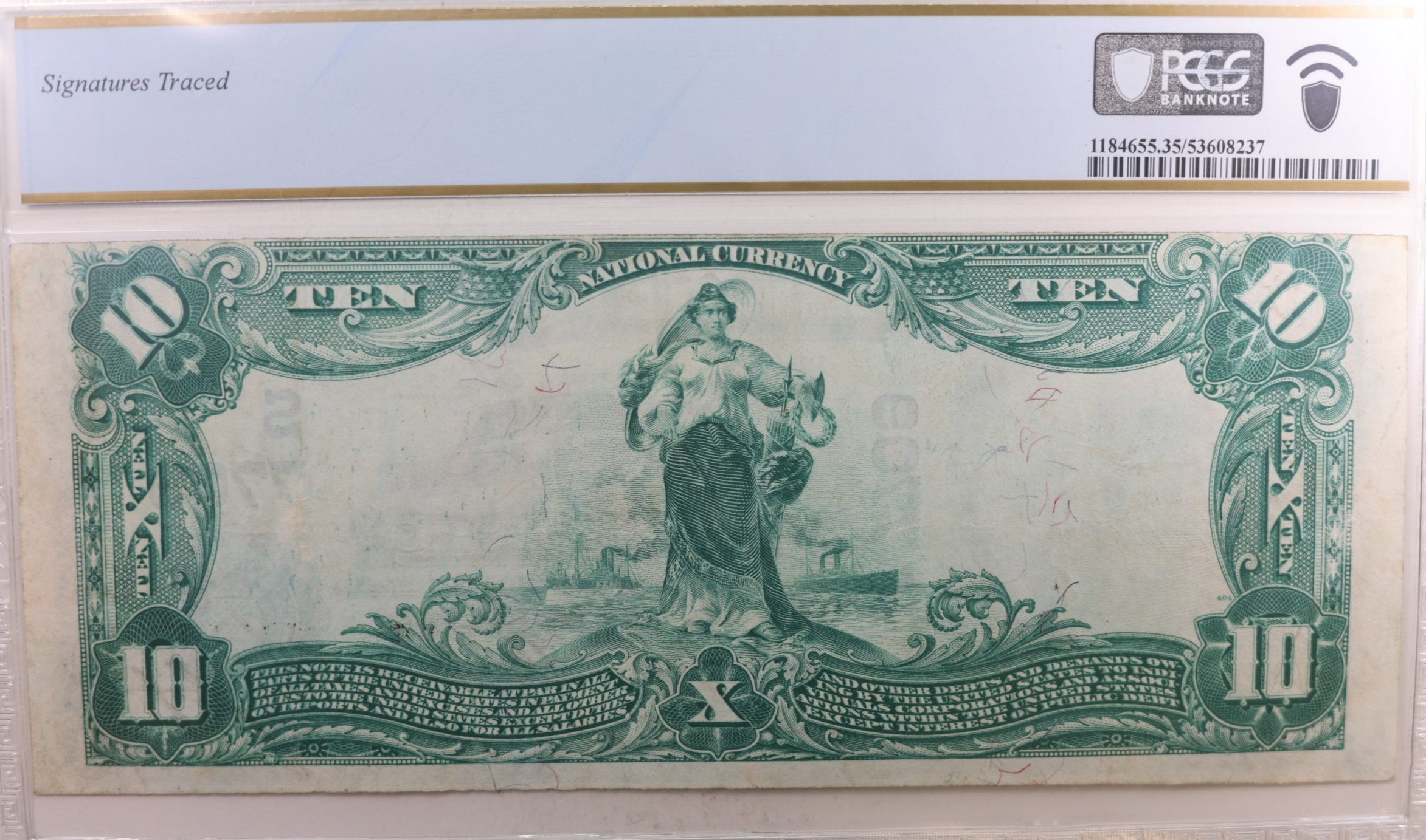 1902 $10, Petersburg, Virginia, National Banknote, CH# 7709, PCGS VF-35, Store #NBN004.