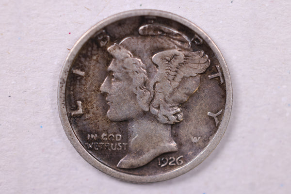 1926-D Mercury Silver Dime., Very Fine., Store  #19890