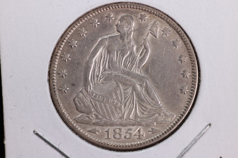 1854 Liberty Seated Quarter, Affordable Circulated Coin. Store Sale