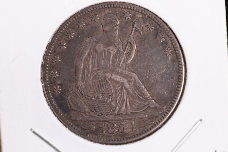 1854 Liberty Seated Quarter, Affordable Circulated Coin. Store Sale
