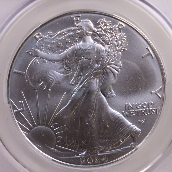 2024 American Silver Eagle, CAC Graded MS-70., Nice, Store #AE0149.