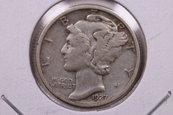 1927 Mercury Silver Dime., Very Fine., Store  #19896