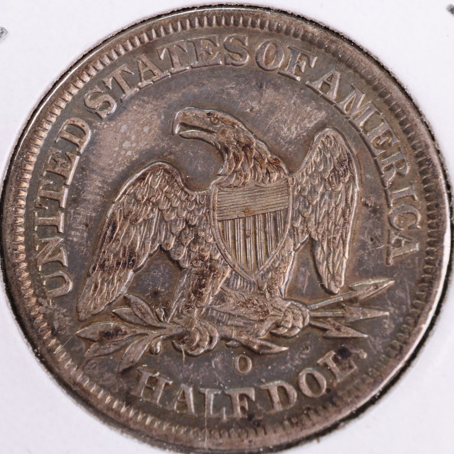 1855-O Liberty Seated Half Dollar, About Uncirculated Coin. Store #HR1938