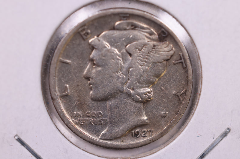 1927 Mercury Silver Dime., Very Fine., Store