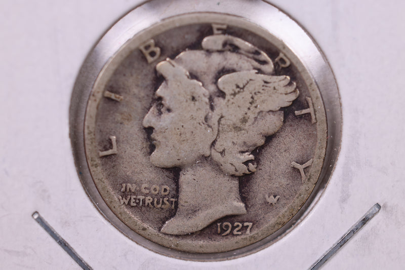 1927 Mercury Silver Dime., Fine., Store