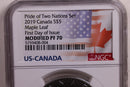 2019 Canada $5, Maple Leaf, Pride of Two Nations, NGC PF70, Store Sale