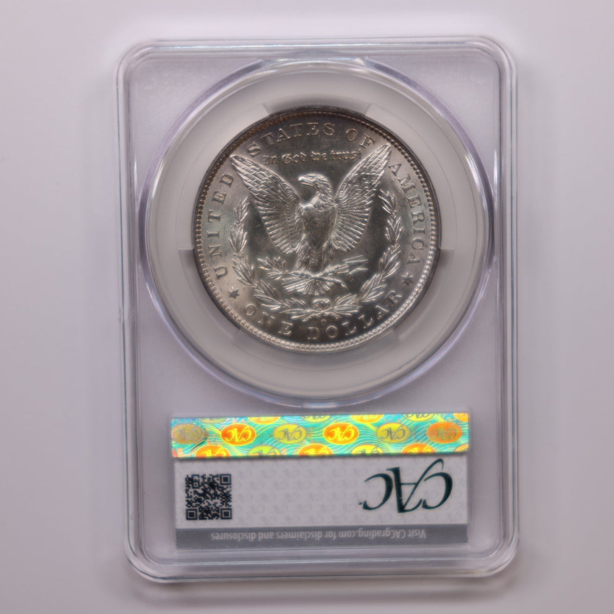 1887-O Morgan Silver Dollar, Toned CAC AU-58, Uncirculated Coin, Store #DR105.