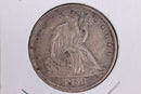 1856 Liberty Seated Half Dollar, Affordable Circulated Coin. Store Sale