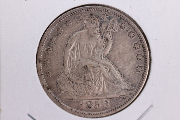 1856 Liberty Seated Half Dollar, Affordable Circulated Coin. Store Sale #23080917