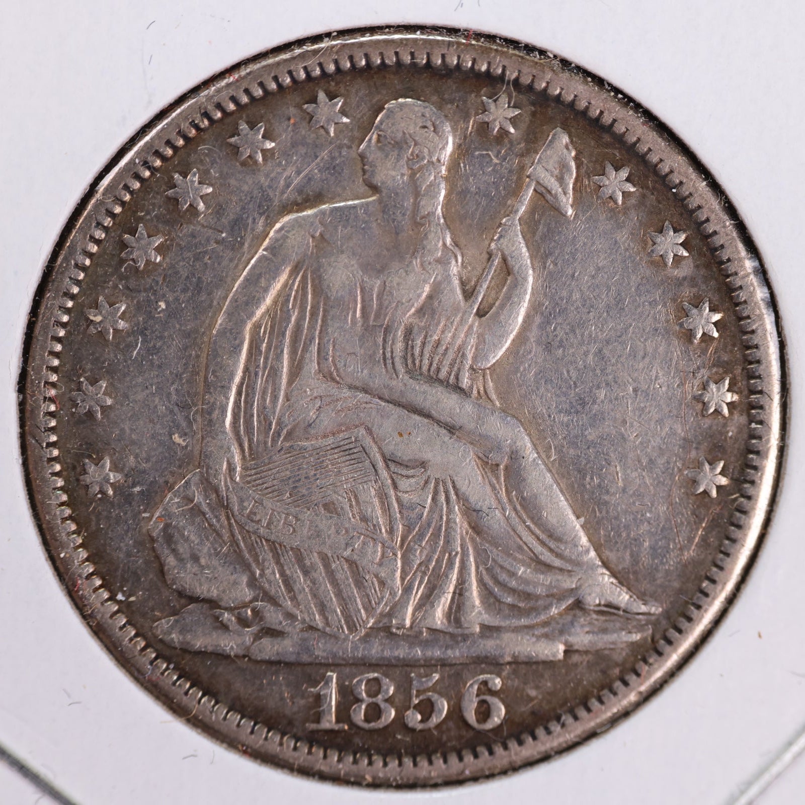 1856-S Liberty Seated Half Dollar, Extra Fine Circulated Coin, Store #HR1951