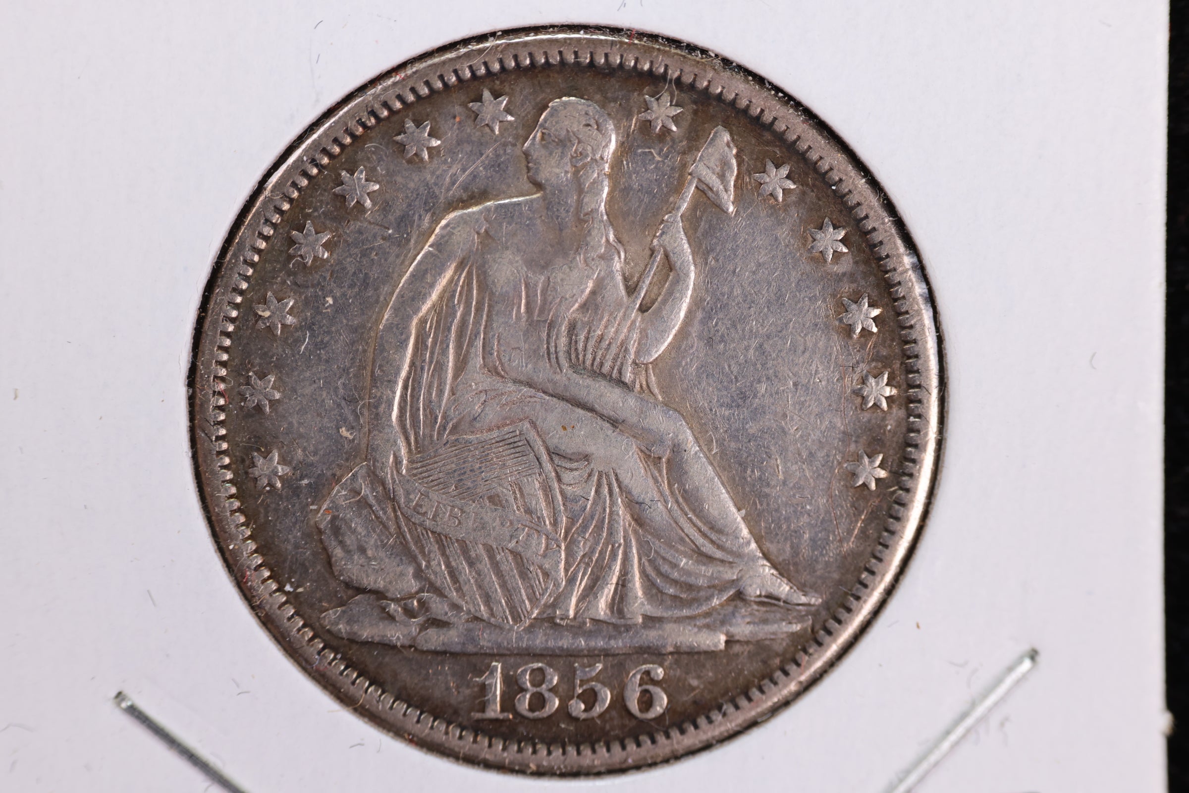 1856-S Liberty Seated Half Dollar, Affordable Circulated Coin. Store Sale #23080919