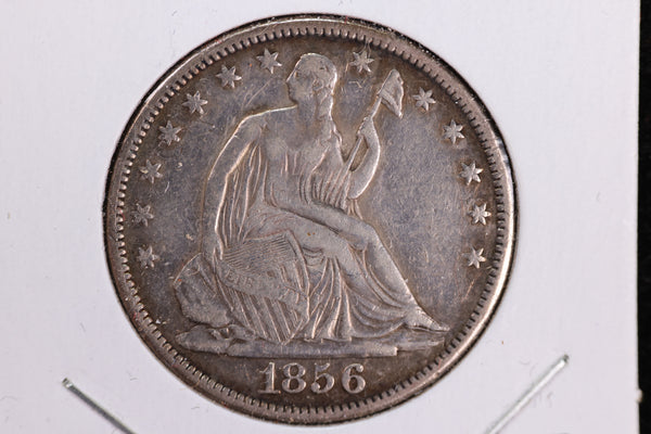 1856-S Liberty Seated Half Dollar, Affordable Circulated Coin. Store Sale #23080919