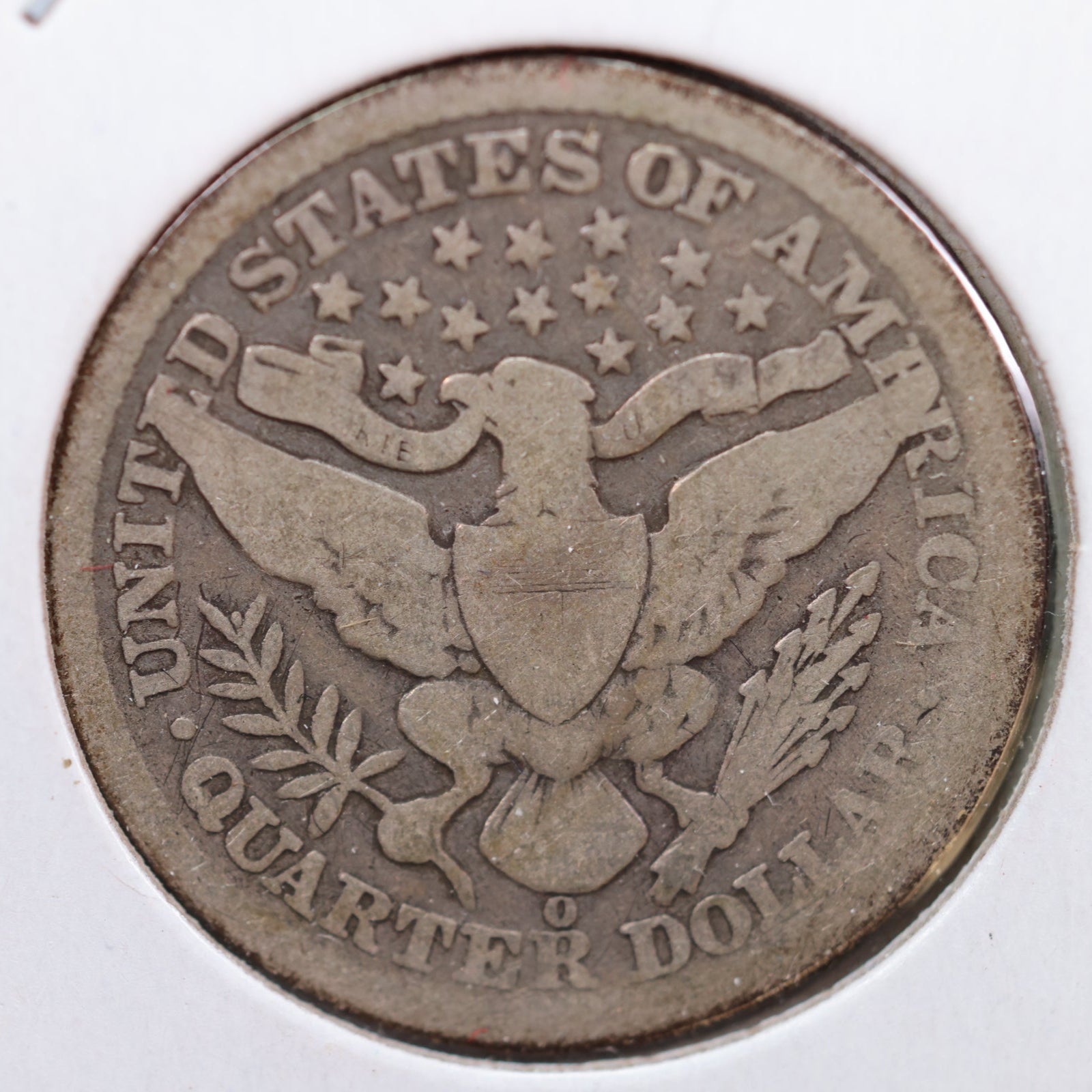 1892-O Barber Silver Quarter, Very Good Circulated Coin, Store #QR753