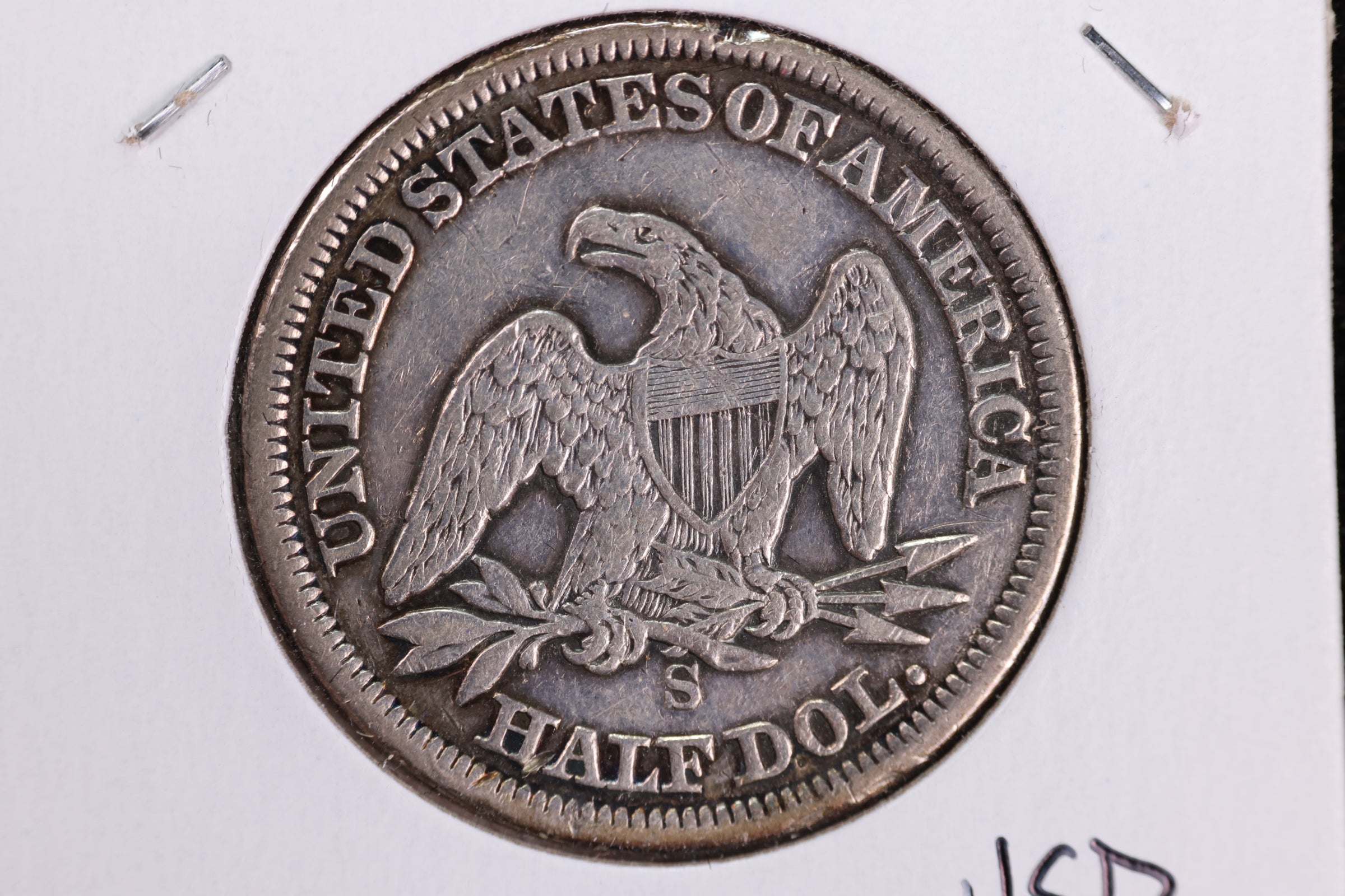 1856-S Liberty Seated Half Dollar, Affordable Circulated Coin. Store Sale #23080919