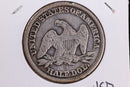 1856-S Liberty Seated Half Dollar, Affordable Circulated Coin. Store Sale
