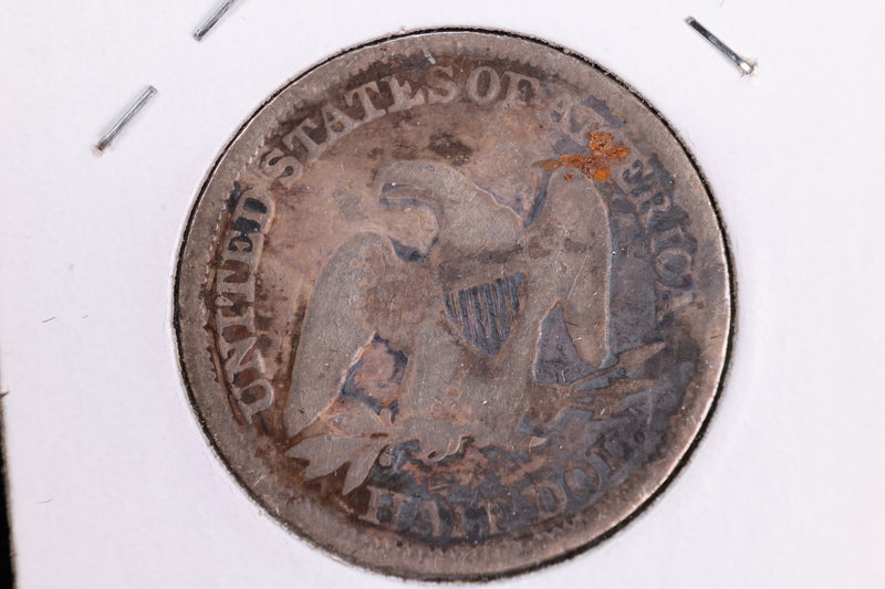 1857 Liberty Seated Half Dollar, Affordable Circulated Coin. Store Sale