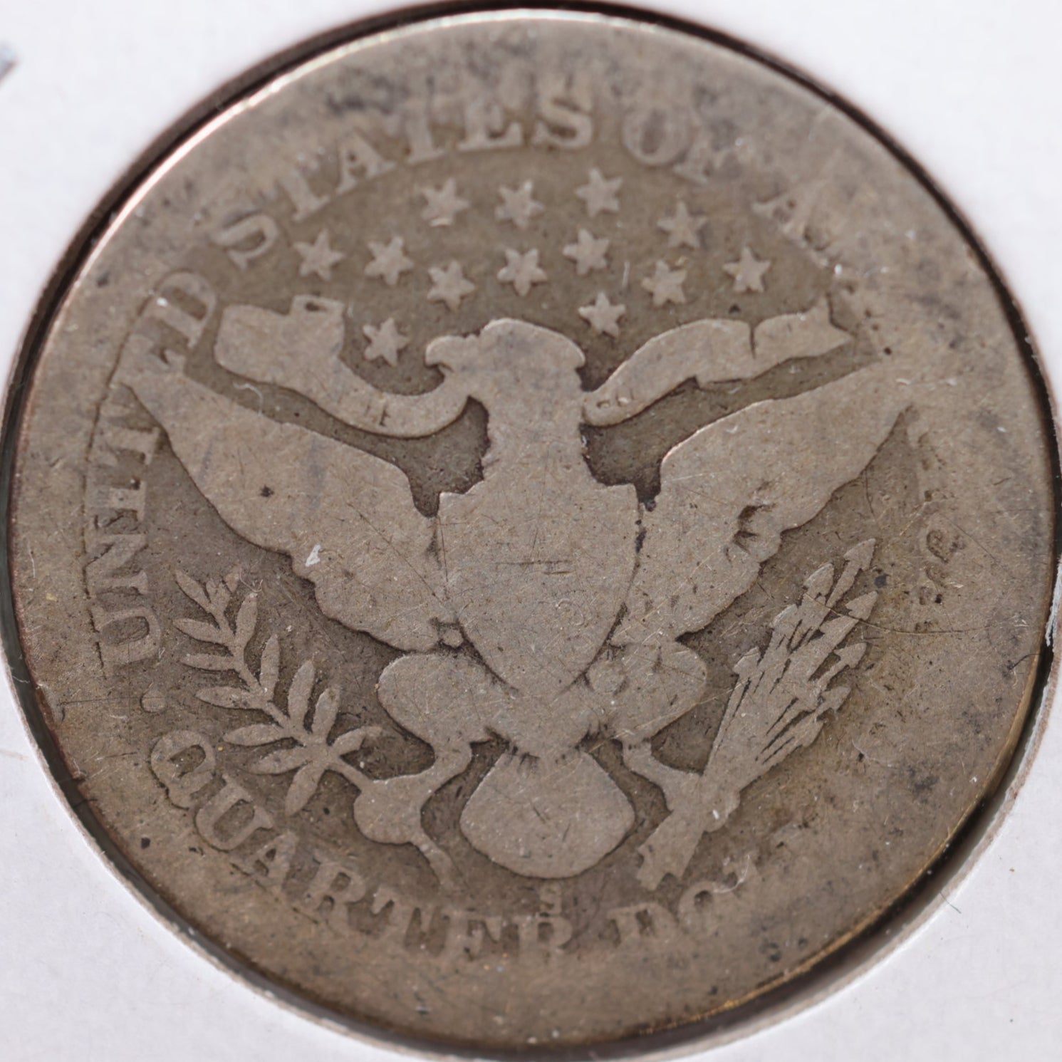 1892-S Barber Quarter, Good Circulated Coin, Store #QR756