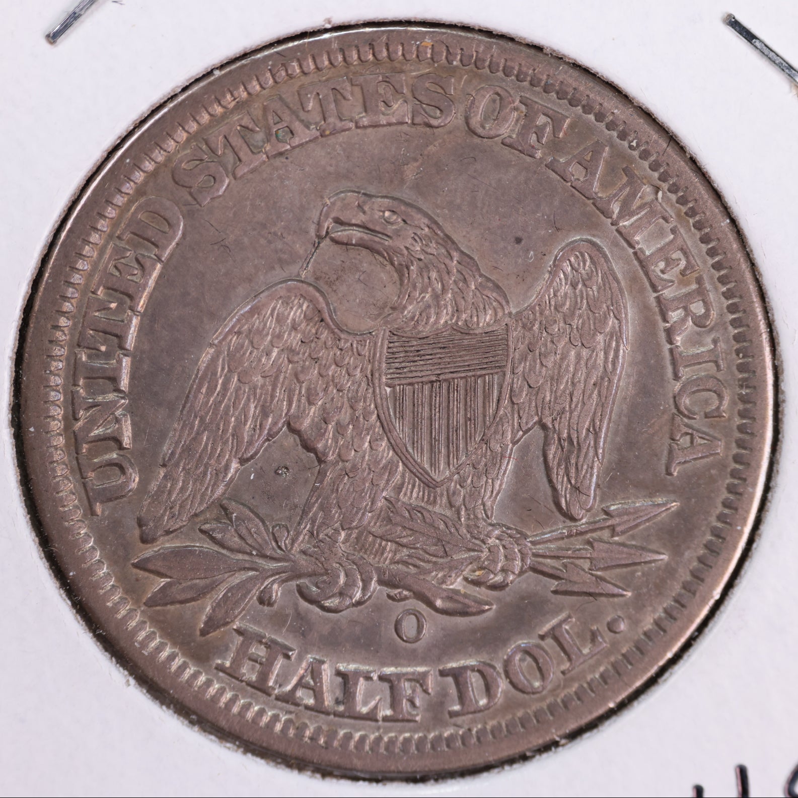 1857-O Liberty Seated Half Dollar, About Uncirculated Coin, Store #HR1954