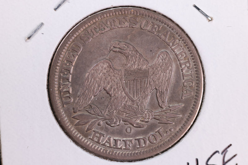 1857-O Liberty Seated Half Dollar, Affordable Circulated Coin. Store Sale