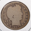 1893 Barber Quarter, Good Circulated Coin, Store