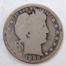 1893-O Barber Quarter, Good Circulated Coin, Store
