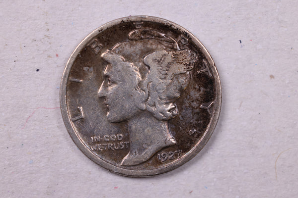 1927-S Mercury Silver Dime., Very Good., Store  #19903