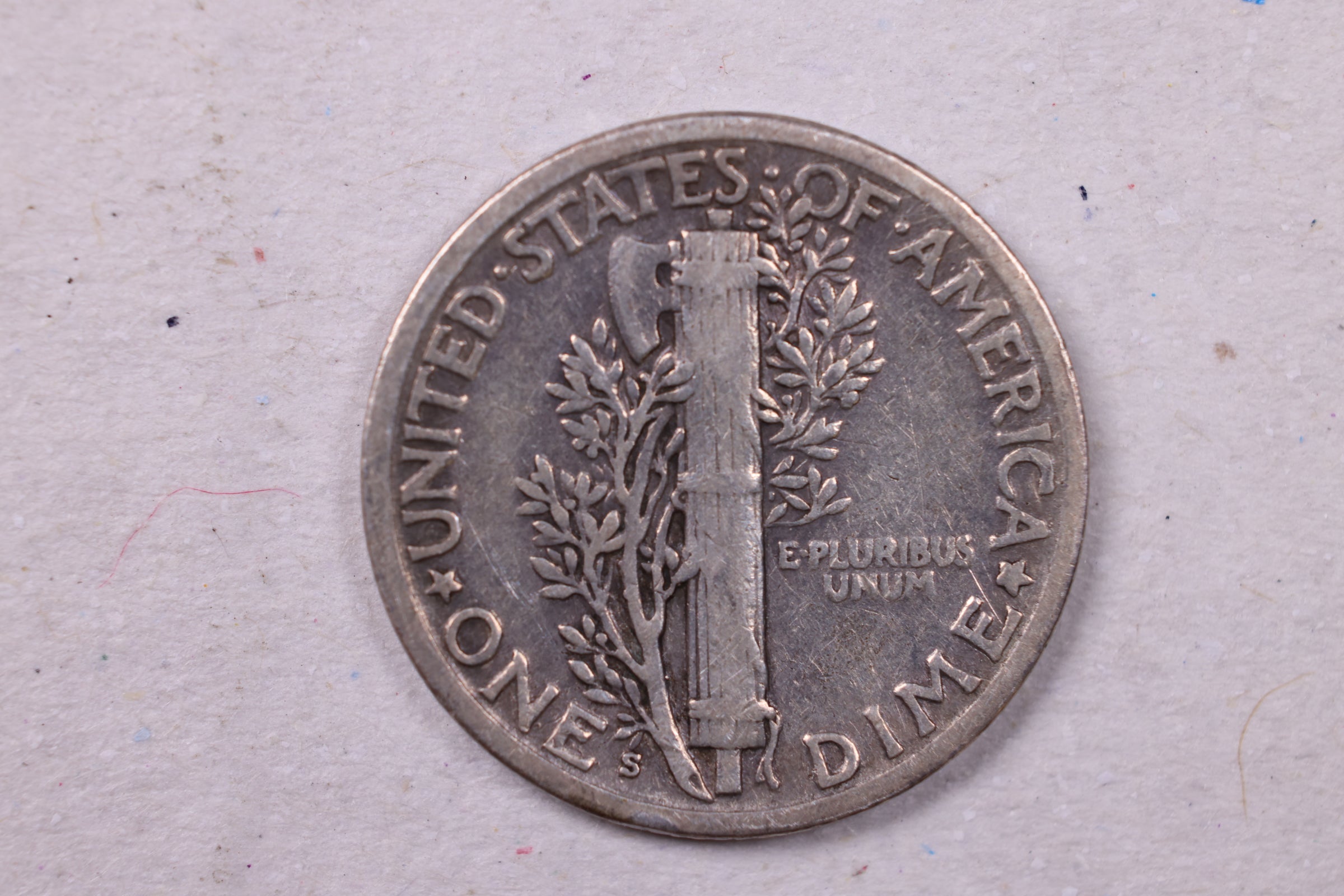 1927-S Mercury Silver Dime., Very Good., Store  #19903