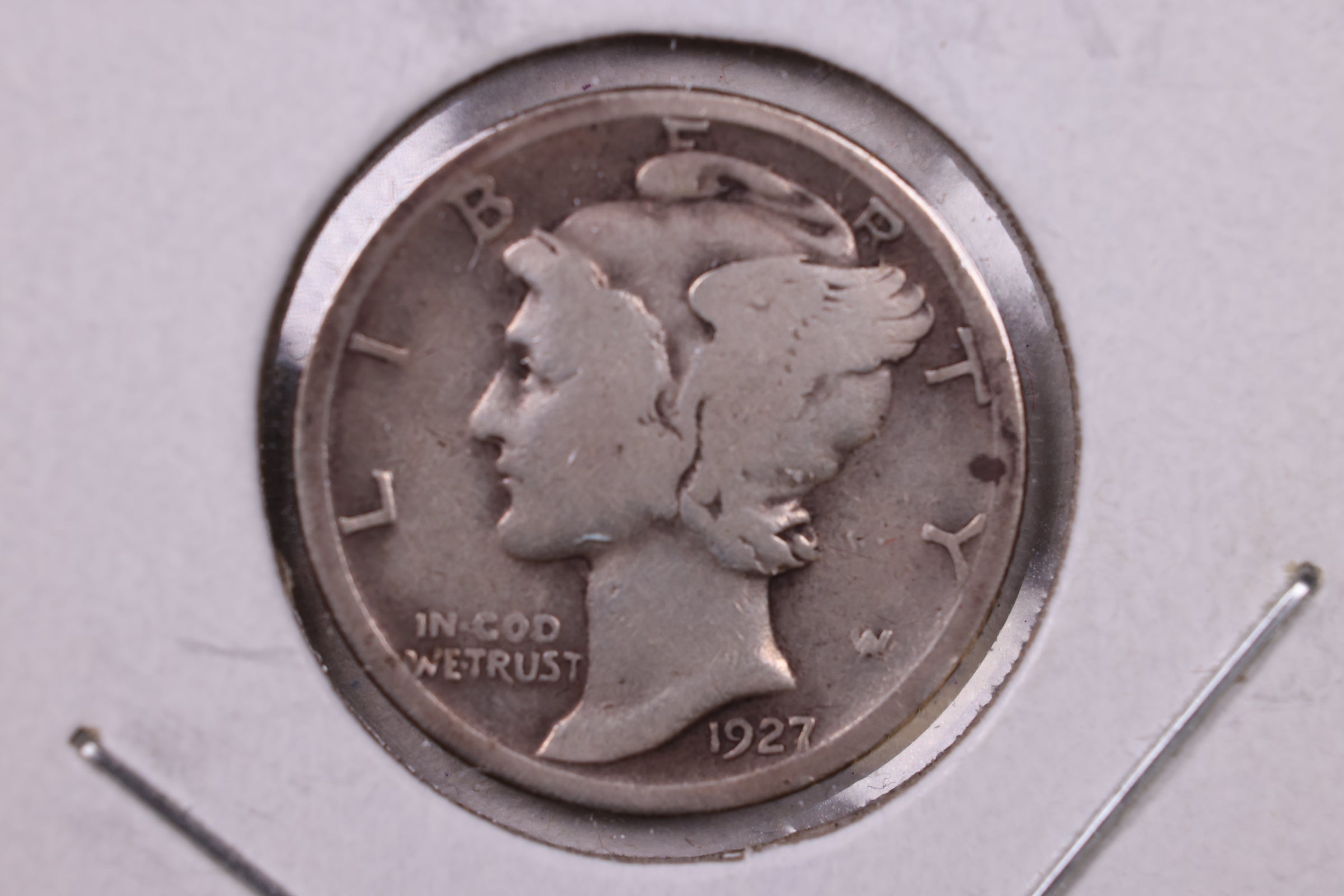 1927-S Mercury Silver Dime., Very Good., Store  #19903