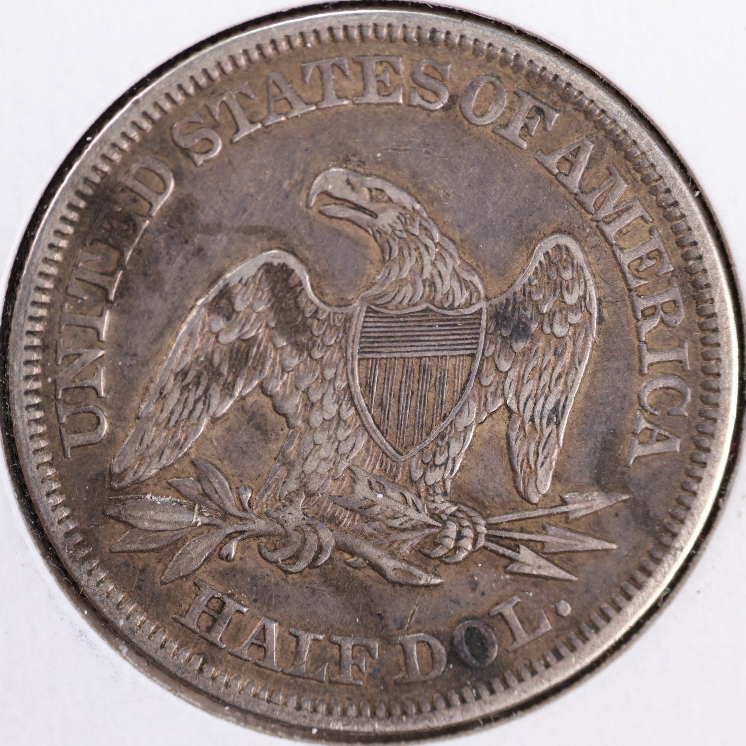 1858 Liberty Seated Half Dollar, Uncirculated Coin. Store #HR1957