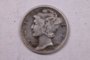 1928 Mercury Silver Dime., Fine., Store