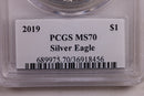 2019 American Silver Eagle, PCGS Premier-First Edition-MS70. Store Sale