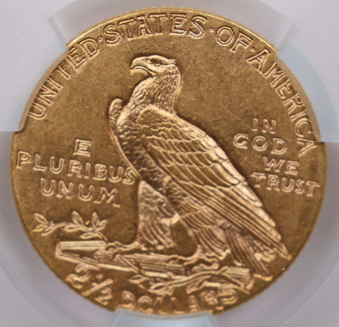 1910 $2.50 Quarter Gold Eagle, CAC Certified AU-58, Slider-Coin, Store #G003.