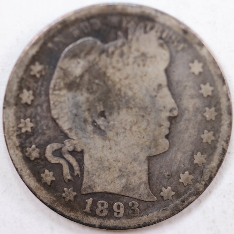 1893-S Barber Quarter, Good Circulated Coin, Store