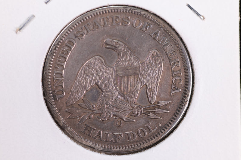 1858-O Liberty Seated Half Dollar, Affordable Circulated Coin. Store Sale