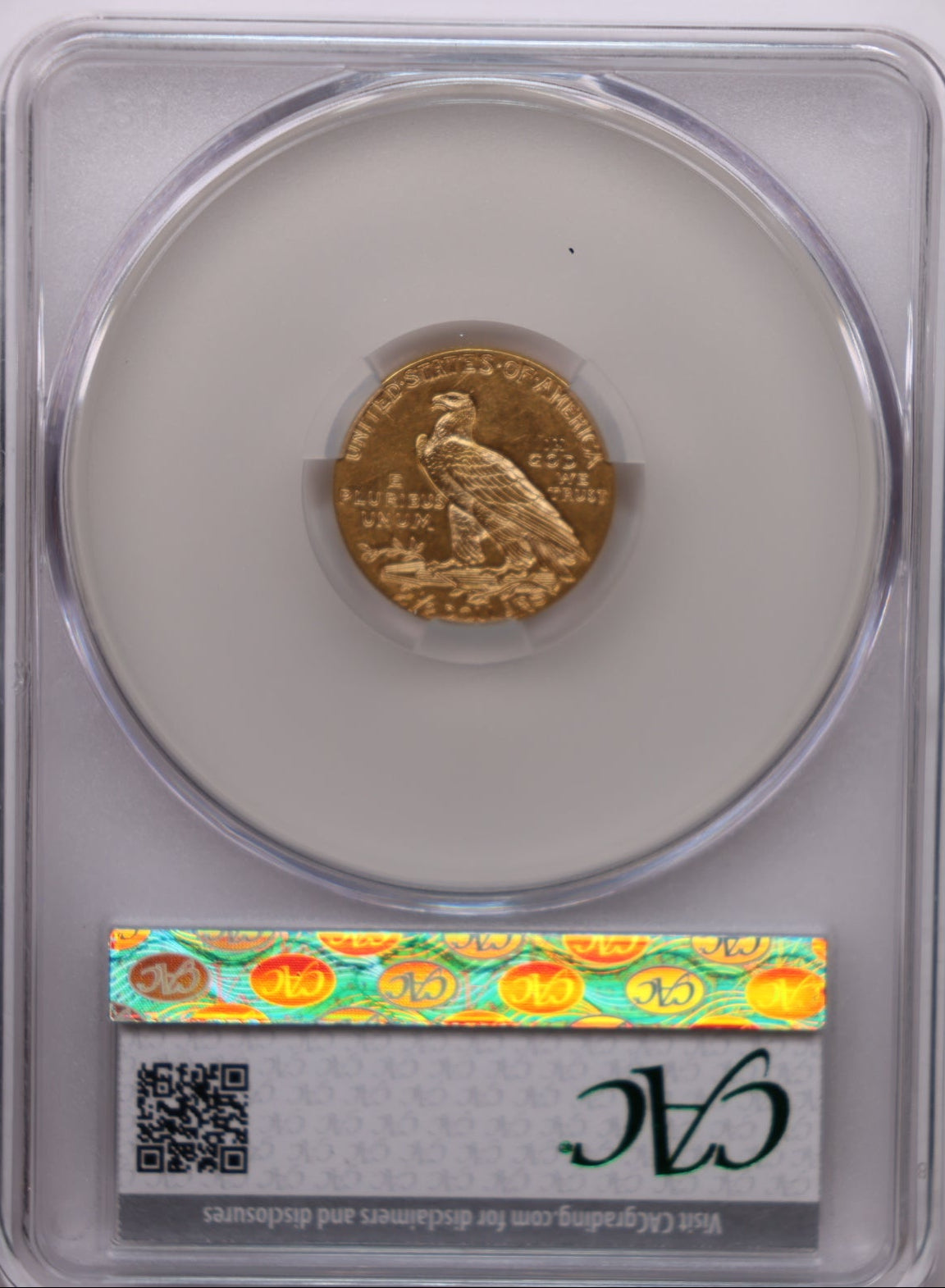 1913 $2.50 Quarter Gold Eagle, CAC Certified AU-58, Slider-Coin, Store #G021.