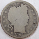 1893-S Barber Quarter, Good Circulated Coin, Store