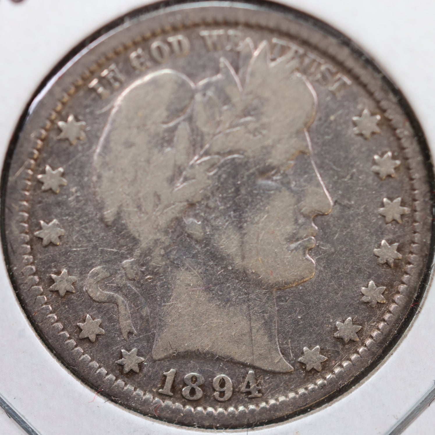 1894 Barber Silver Quarter, Fine Circulated Collectible Coin, Store #QR772