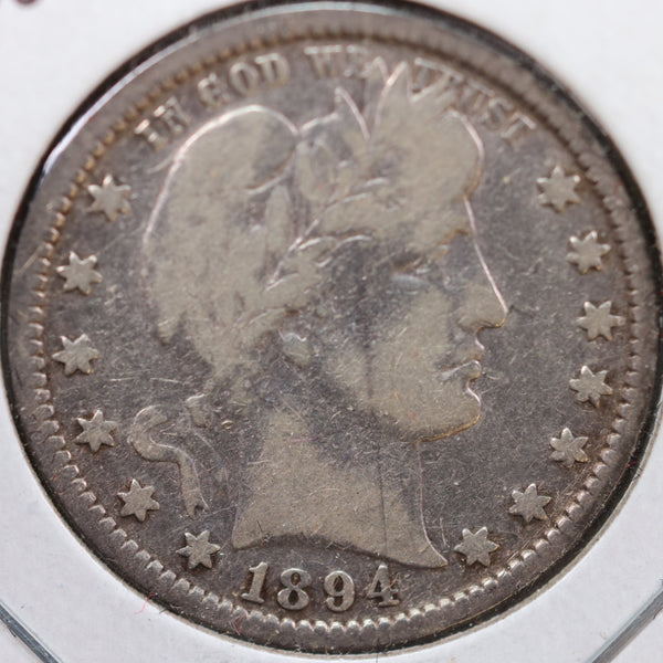 1894 Barber Quarter, Fine Circulated Coin, Store #QR772