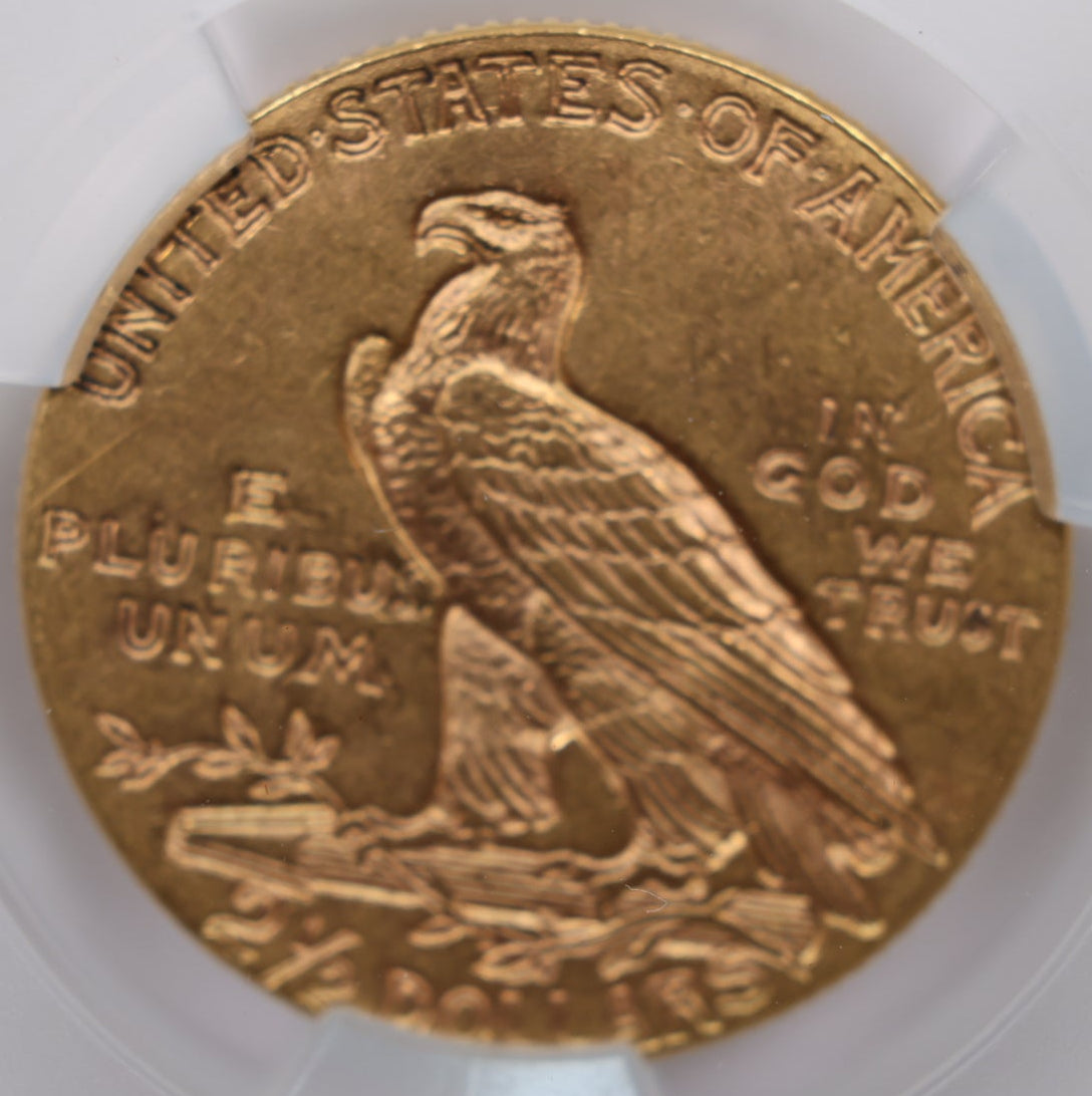 1915 $2.50 Quarter Gold Eagle, CAC Certified AU-58, Slider-Coin, Store #G024.