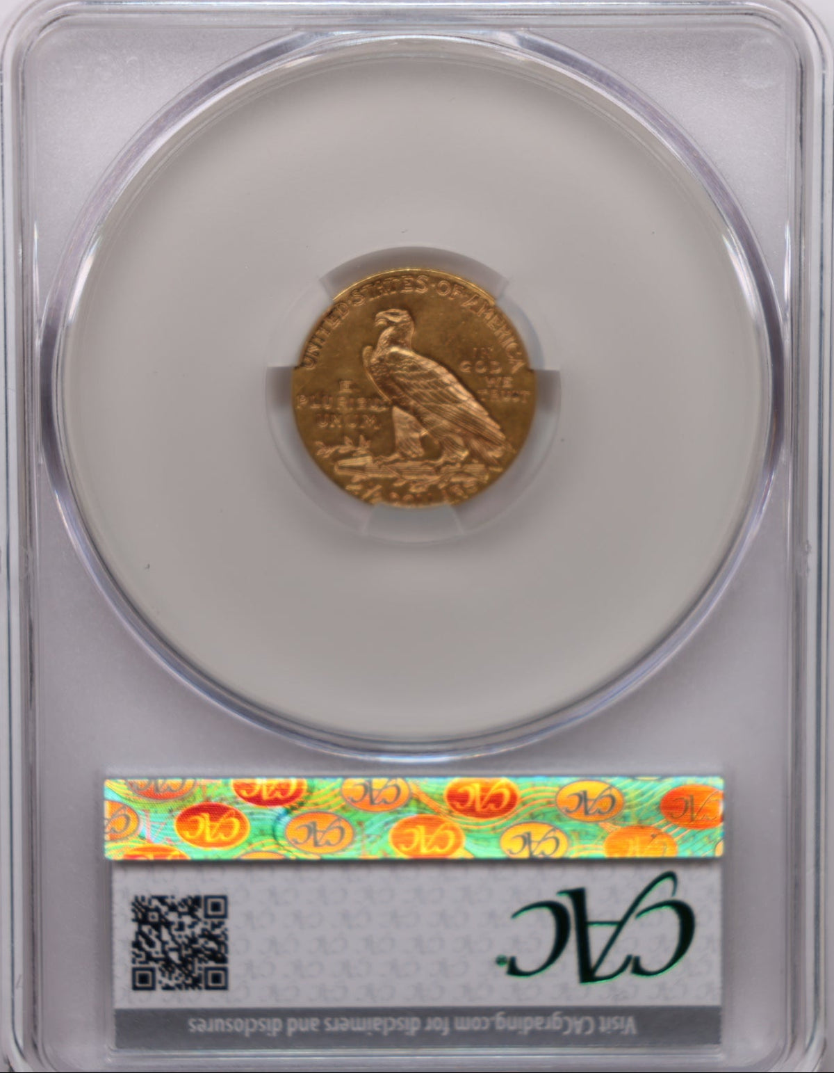 1915 $2.50 Quarter Gold Eagle, CAC Certified AU-58, Slider-Coin, Store #G024.