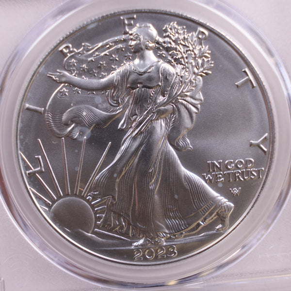 2023-W Burnished Silver Eagle, Premier Select, PCGS SP-70, Store Sale #AE0158.
