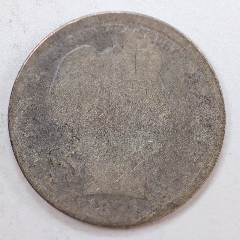 1894 Barber Quarter, Poor Circulated Coin, Store