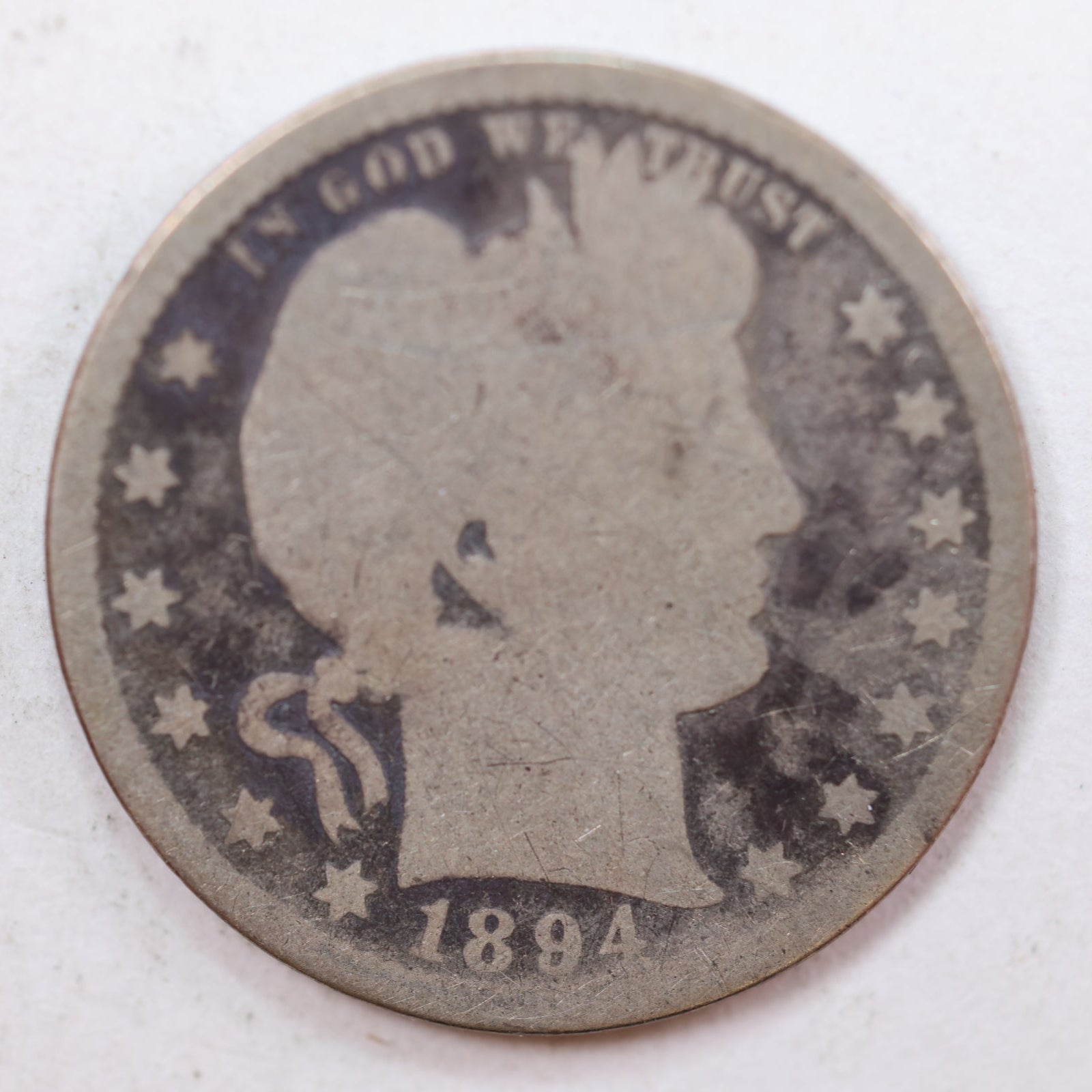 1894 Barber Quarter, Good Circulated Coin, Store #QR777