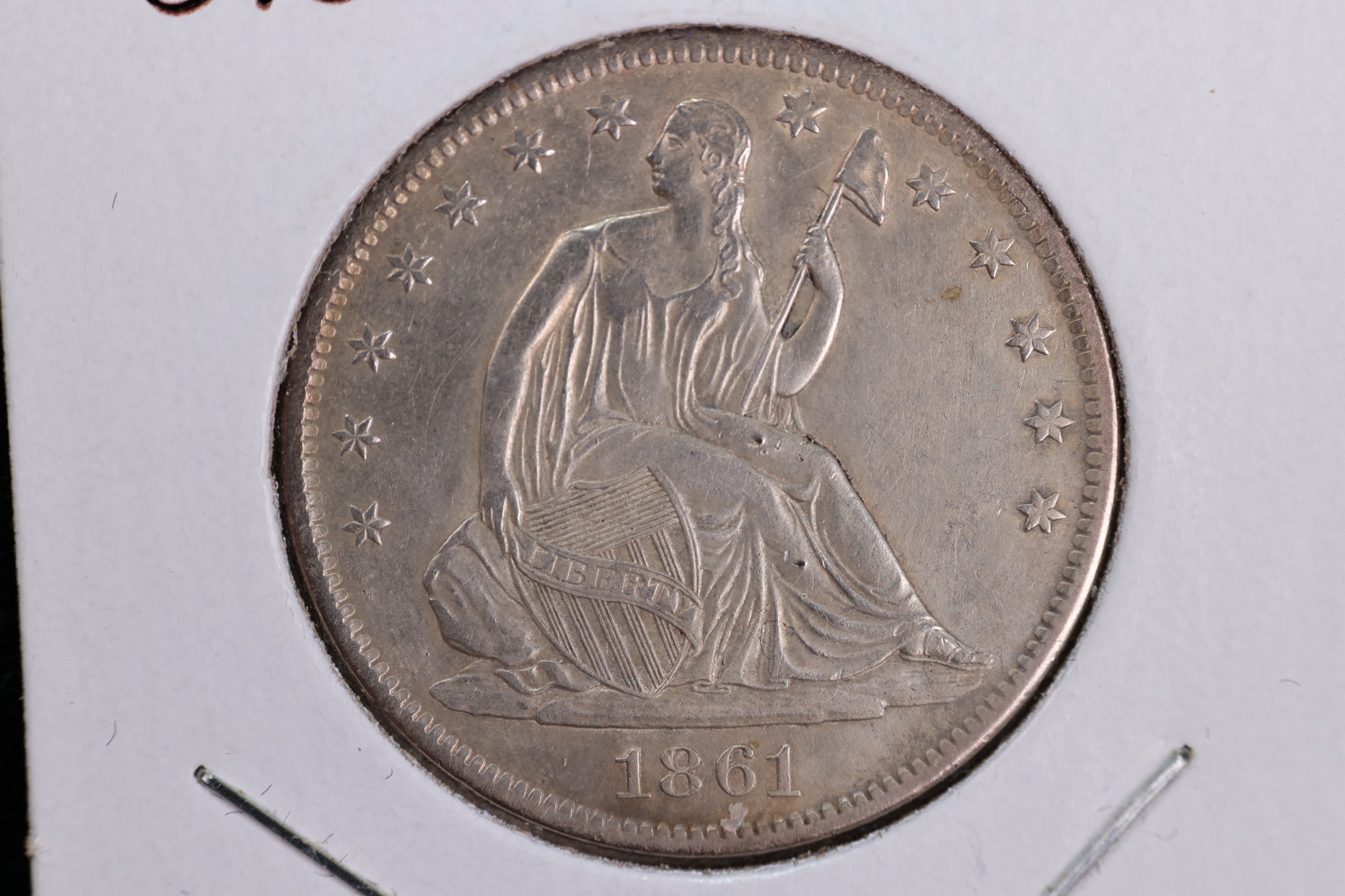 1861-S Liberty Seated Half Dollar, Affordable Circulated Coin. Store Sale #23080942