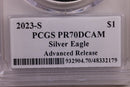 2023-W Proof Silver Eagle, Premier Select, PCGS PF-70, Store Sale