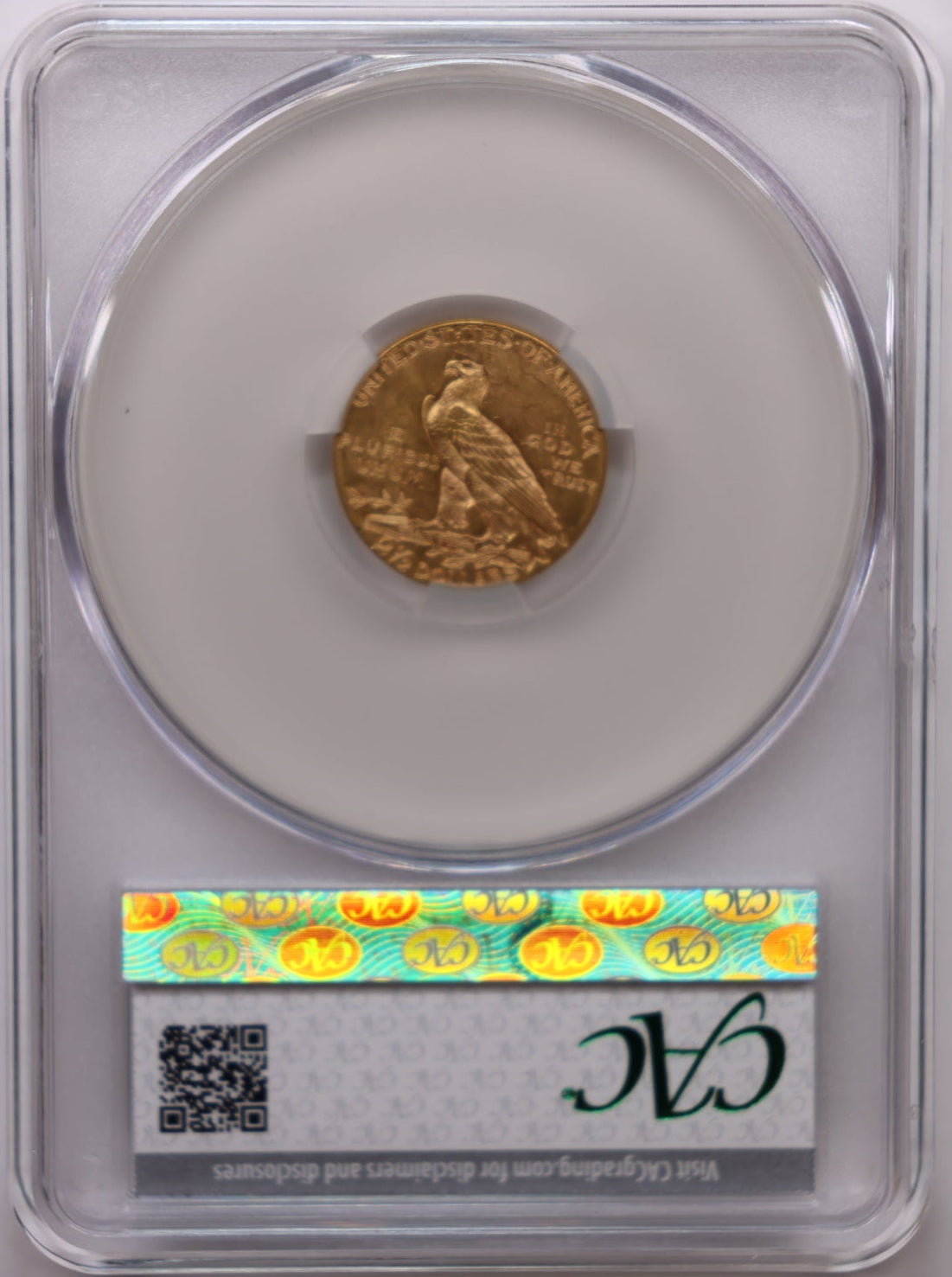 1926 $2.50 Quarter Gold Eagle, CAC Certified MS-62, Uncirculated Coin, Store #G026.