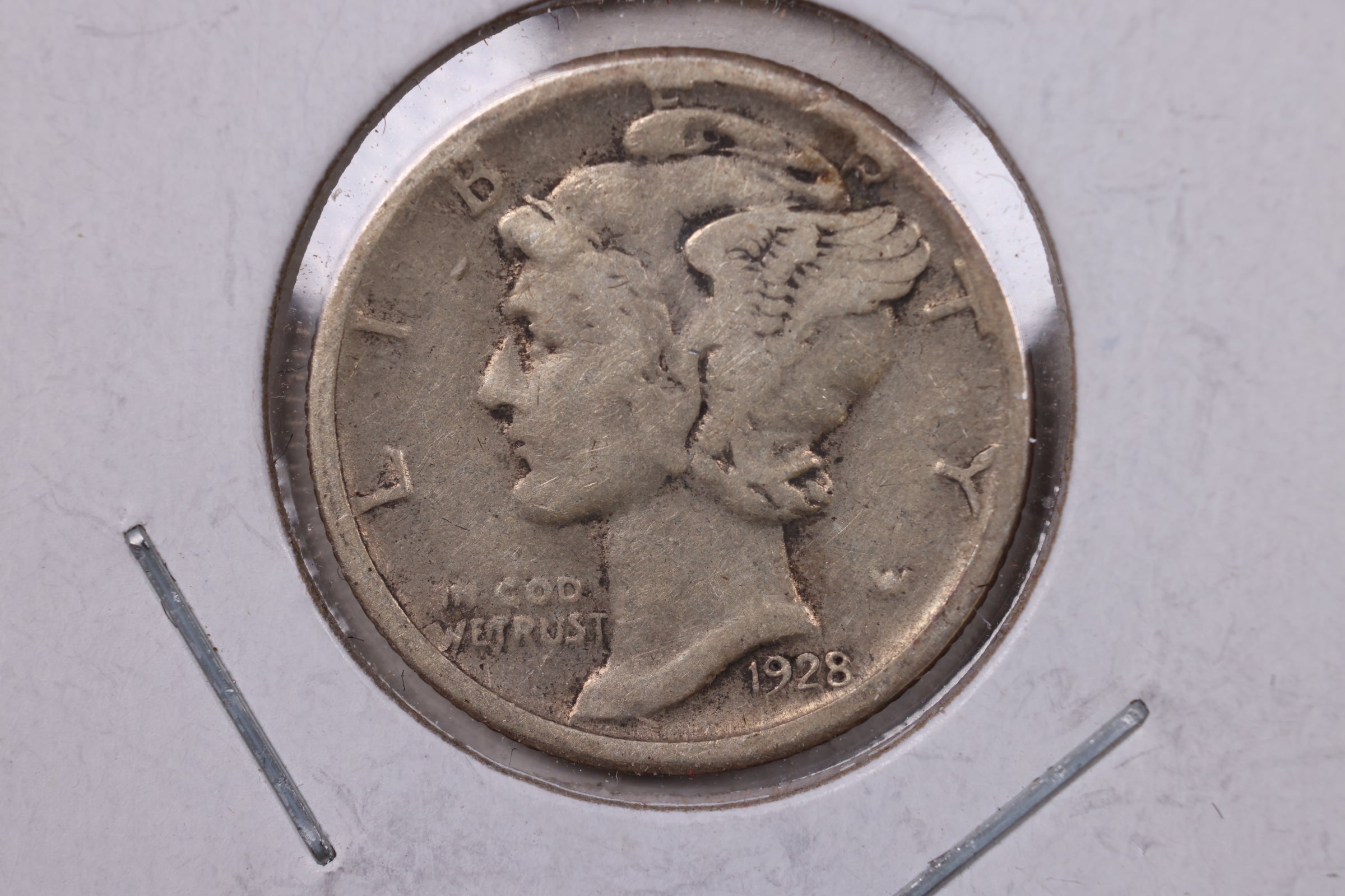1928-S Mercury Silver Dime., Fine., Store  #19907