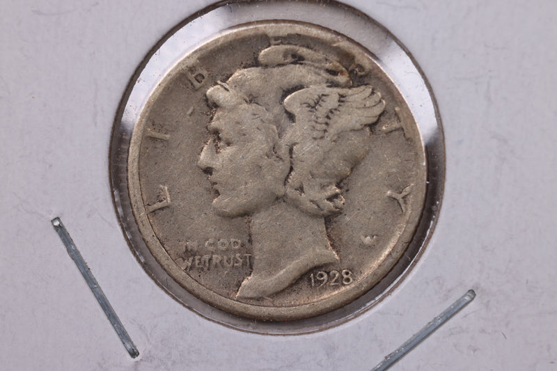 1928-S Mercury Silver Dime., Fine., Store