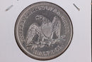 1862 Liberty Seated Half Dollar, Affordable Circulated Coin. Store Sale